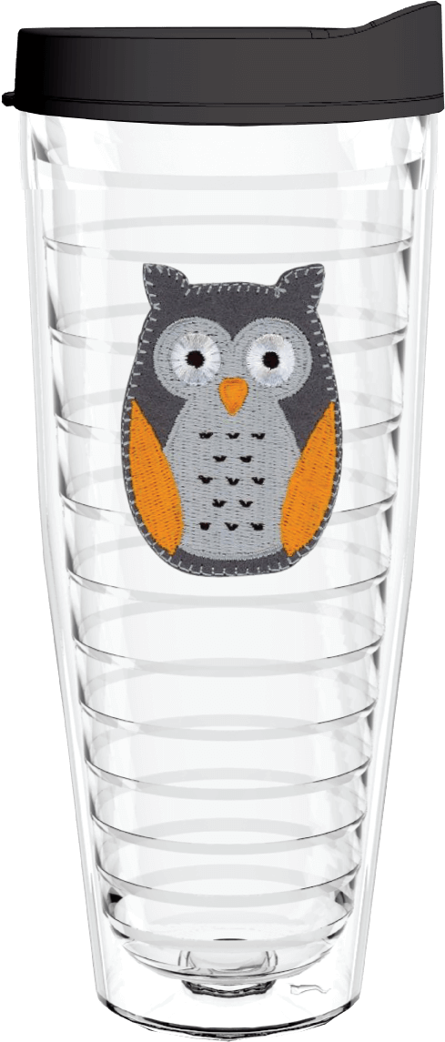 Owl Felt 26oz Tumbler - Southern Fried Cotton Baby Turtle Tumbler (516x1191), Png Download