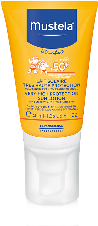 Mustela Very High Protection Sun Lotion Spf 50 - Mustela Stelatopia Emollient Cream For Eczema-prone (416x808), Png Download