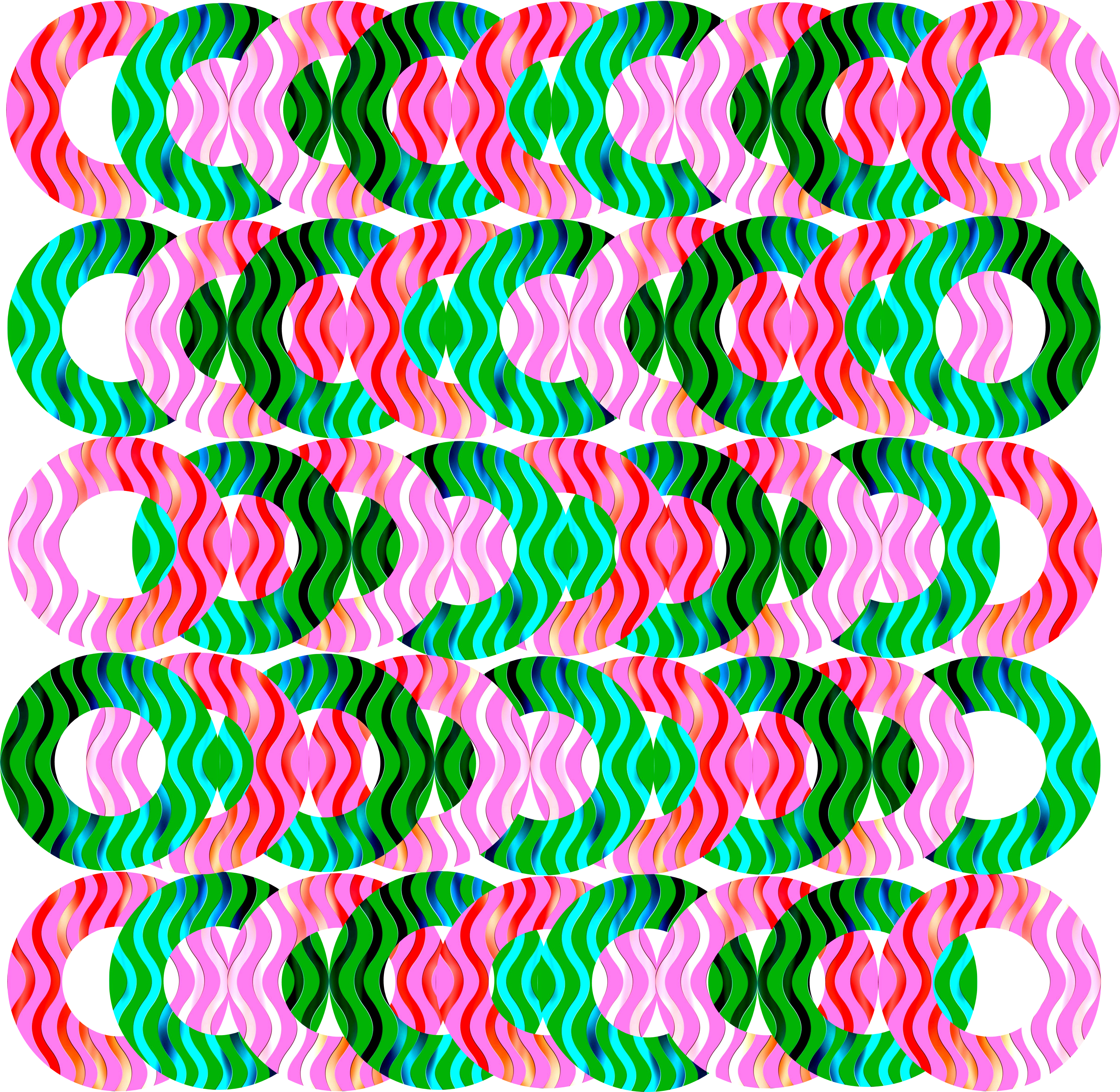 Geometric Design Colorful Pink 683094 - Green (3072x2994), Png Download