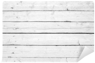 Old Wooden Wall With White Paint Wall Mural • Pixers® - Monochrome (400x400), Png Download