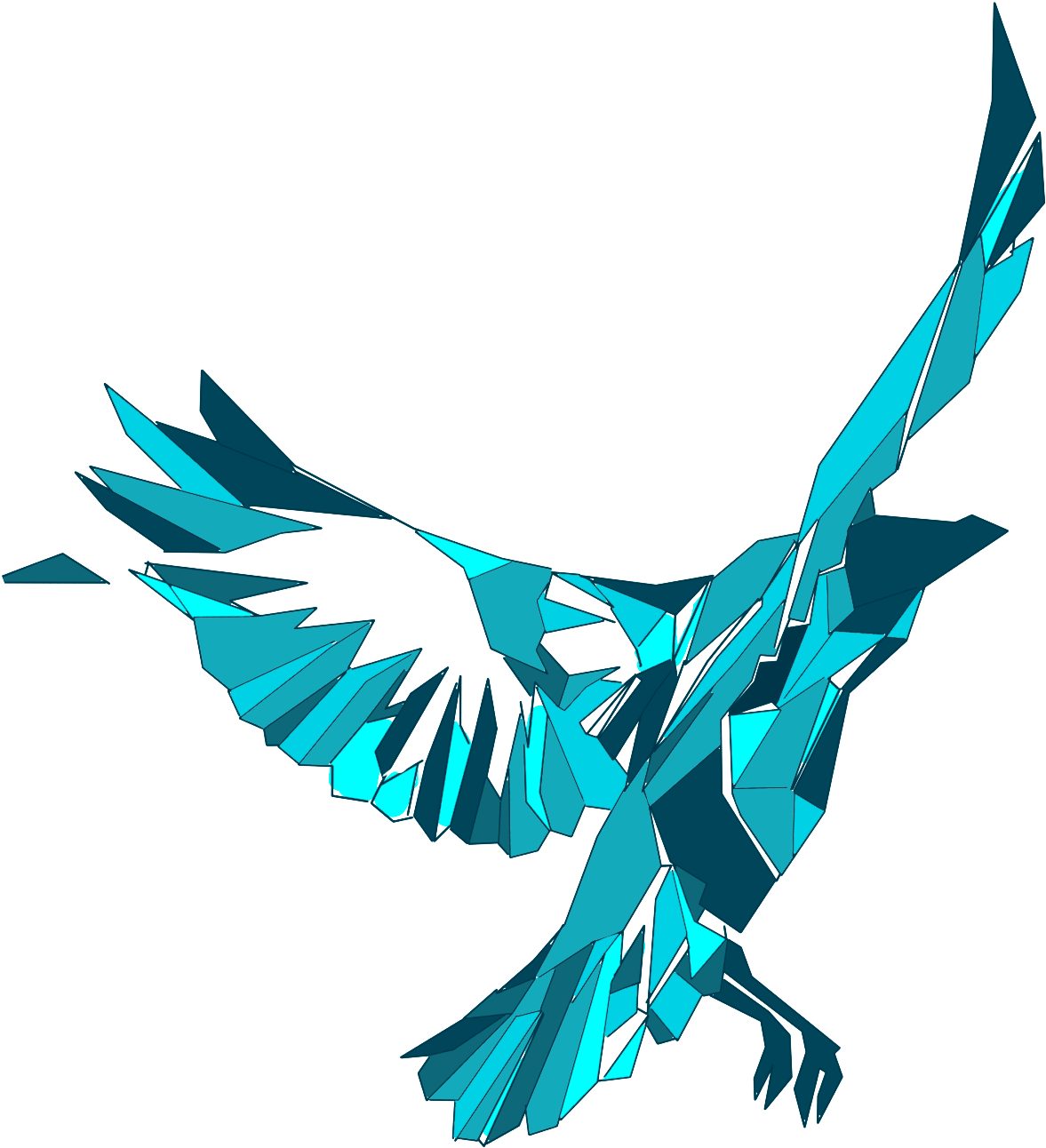 Geometric Crow Print - Geometric Raven (1213x1334), Png Download
