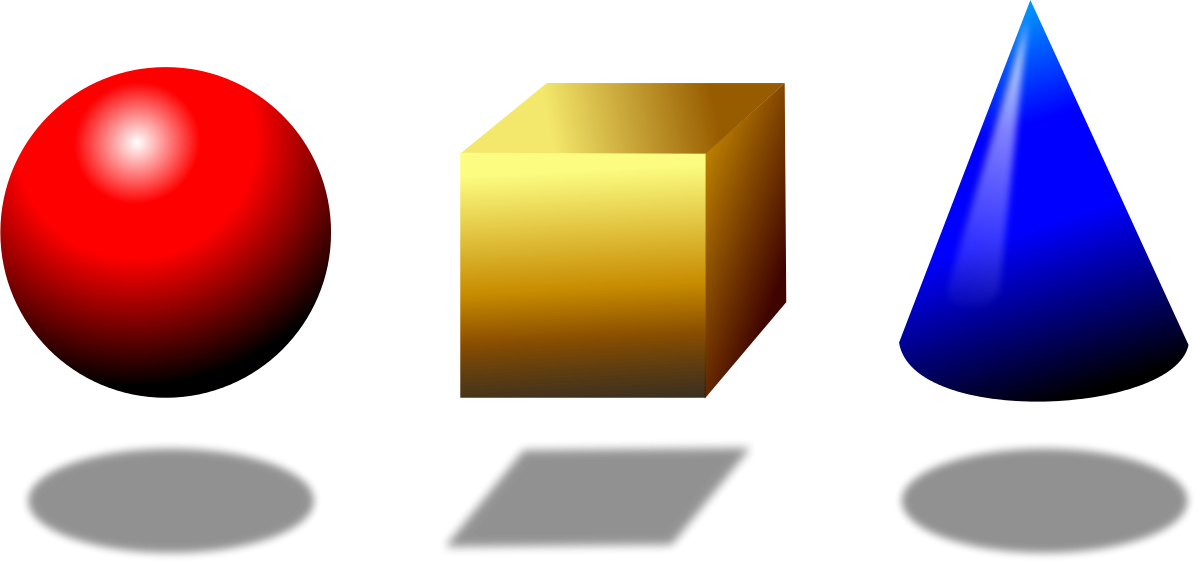 Small - 3d Shapes Transparent Png (600x283), Png Download