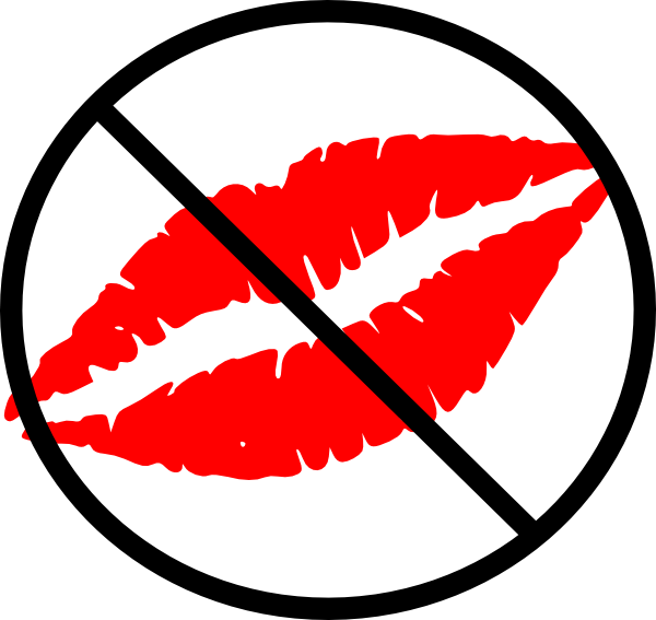 No Kissing Clipart - Kiss Red Lips (600x567), Png Download