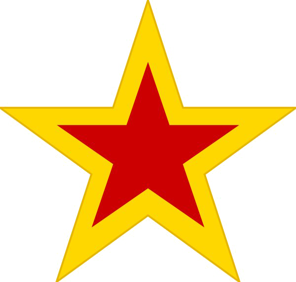 Red Star High Quality Image Arts Png Png Red Star Pretty - Red Star White Border (600x571), Png Download
