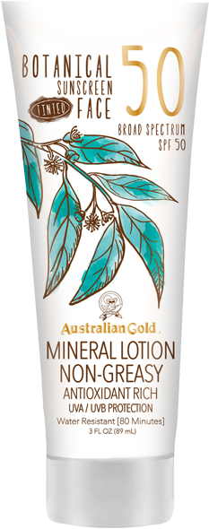 Australian Gold Botanical Sunscreen Spf 50 Tinted (309x688), Png Download