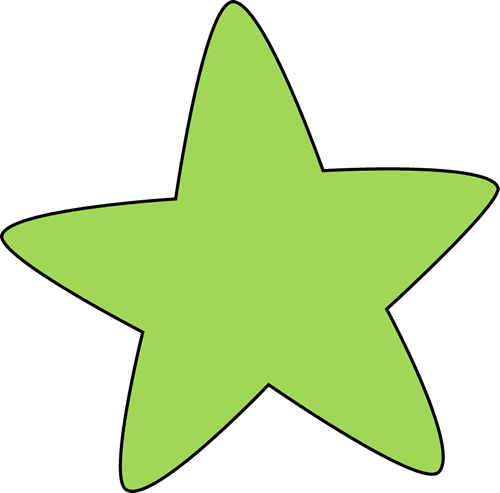 Rounded Star Clip Art Outline Green Rounded Corner - Rounded Star Clipart (500x493), Png Download