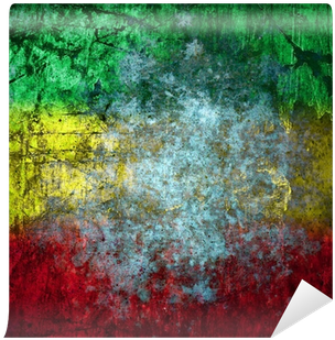 Red, Yellow, Green Rasta Flag On Concrete Wall Wall - Yellow (400x400), Png Download