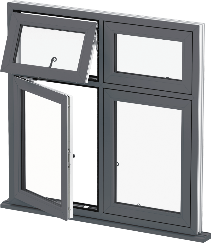 White - Flush Casement Upvc Windows (888x1024), Png Download