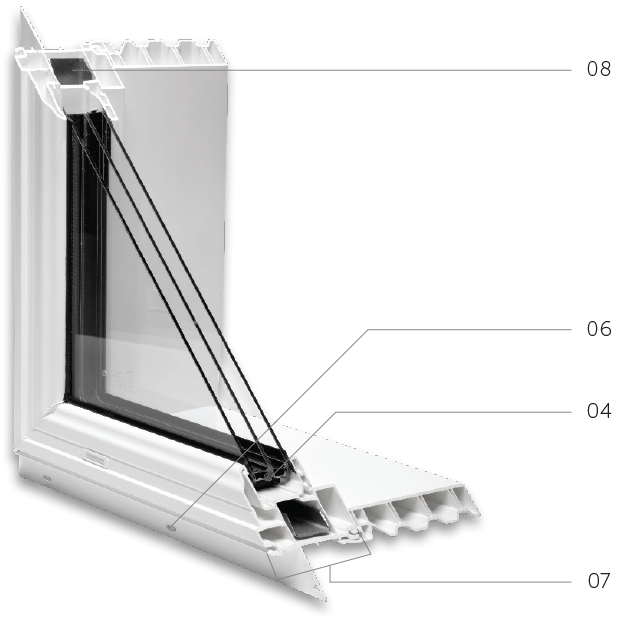 Pvc Picture Window Triple Glaze - Window (653x648), Png Download