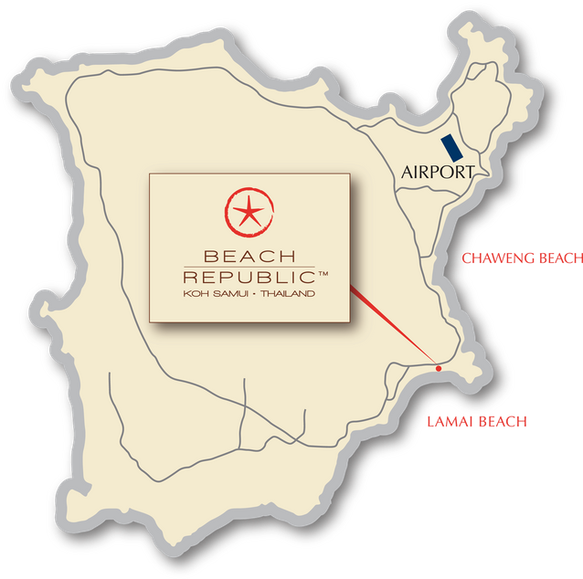 Samui-map - Map (640x640), Png Download