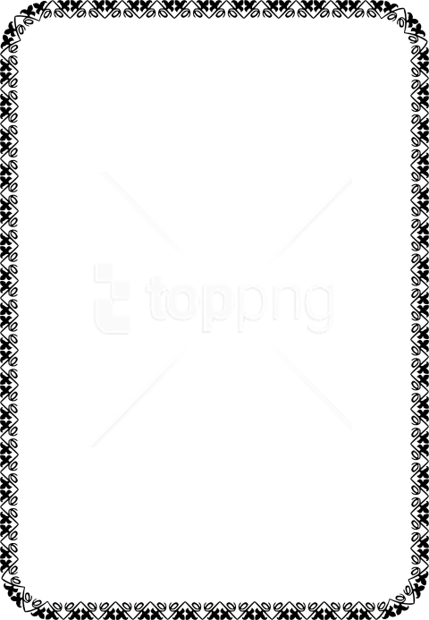 Free Png Floral Border A4 Png Png Black And White Border Png Full Size Png Download Seekpng