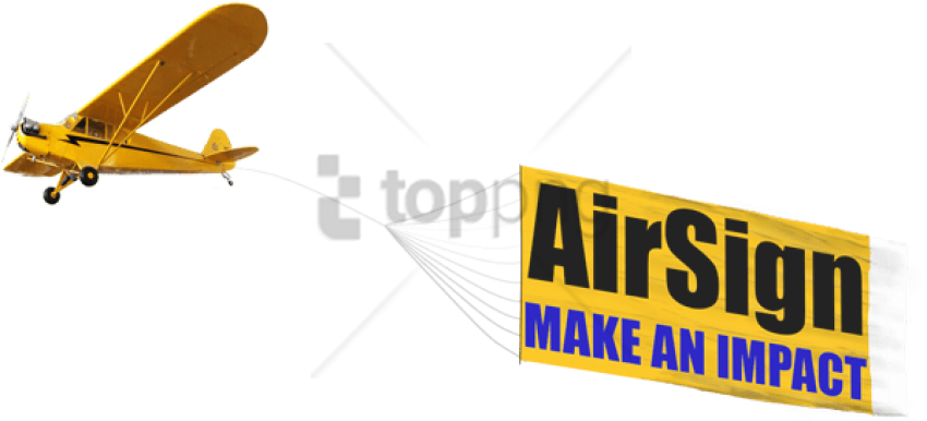 Free Png Download Plane With Banner Png Images Background - Plane With Banner Png (850x386), Png Download