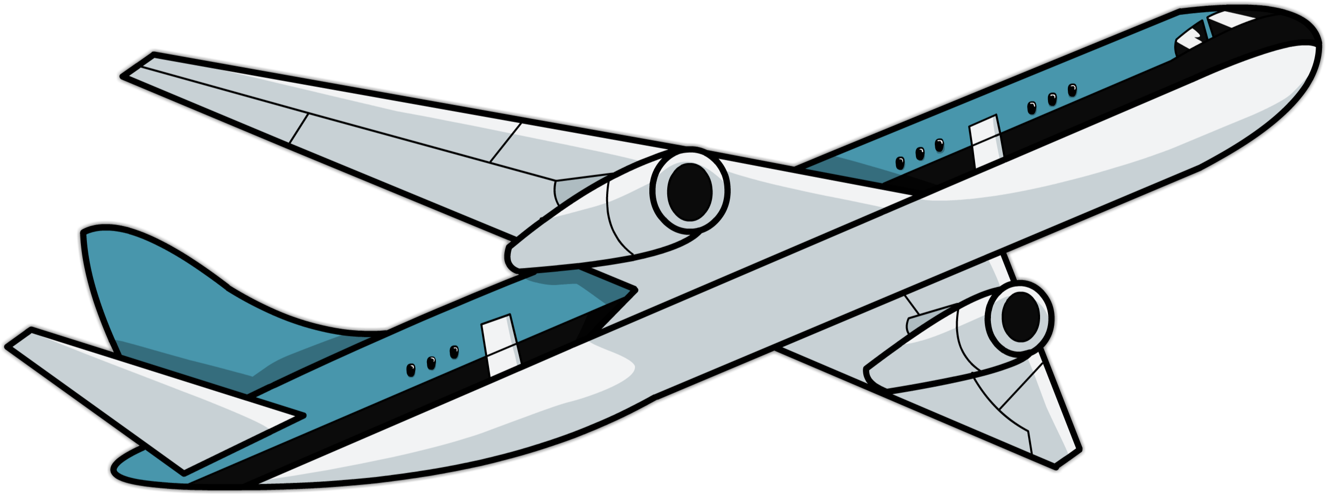 A Plane Made To Be Part Of A Youtube Banner - Narrow-body Aircraft (2738x2738), Png Download