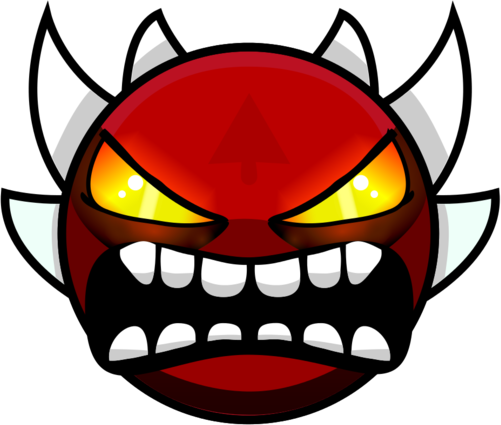 Geometry Dash Extreme Demon Face (501x425), Png Download