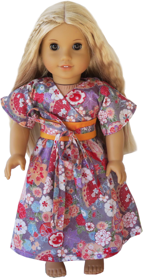 Kimono Dress For 18″ Dolls - Barbie (829x1024), Png Download