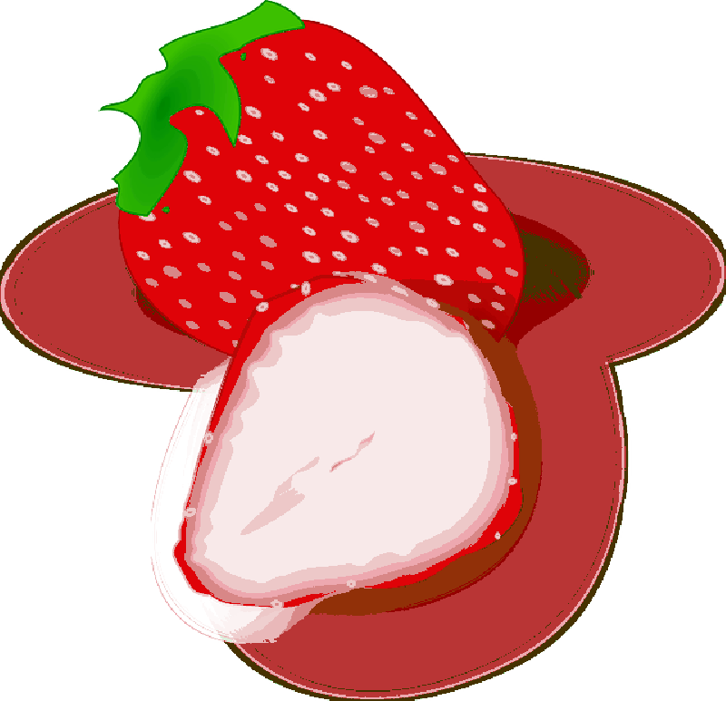 Food, Fruit, Cartoon, Strawberry, Plant, - Strawberry Clip Art (800x773), Png Download
