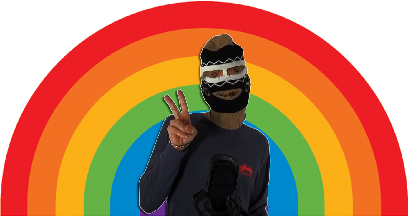 Pewdiepie Being Fabulous And Wearing The Gucci Face - Gucci Face Mask Pewdiepie (1386x735), Png Download