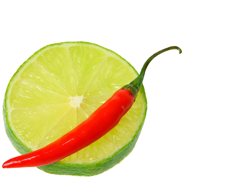 Lime Drink Chili Lemonlime - Pepper And Lemon Png (1024x683), Png Download