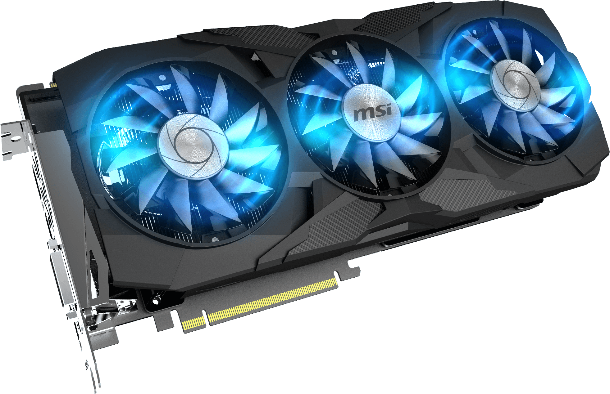 Triple Force For A Cool Game - Msi Gtx 1070 Duke (1964x1270), Png Download