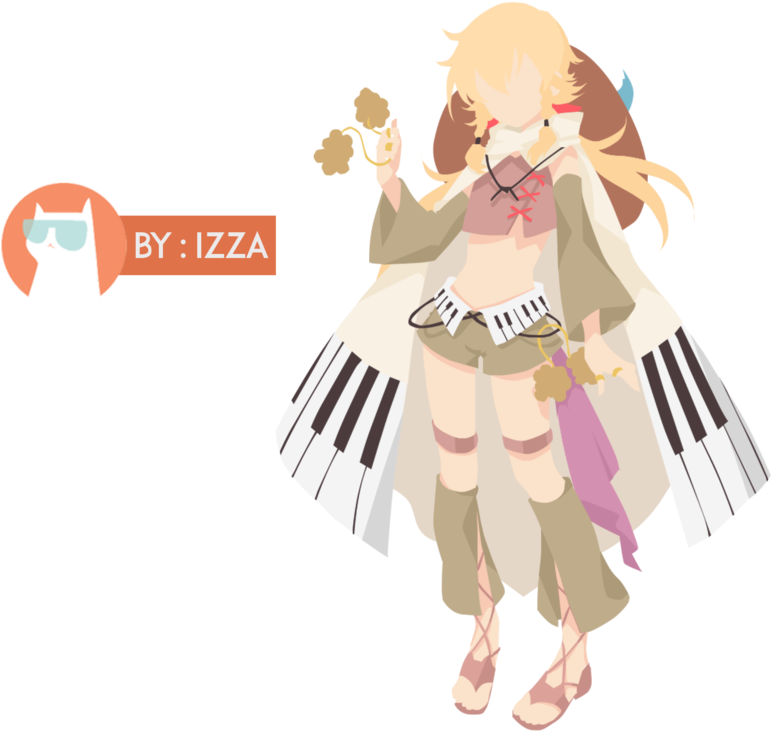 Anime Vector Minimalist - Png Anime Girls Design (1023x761), Png Download