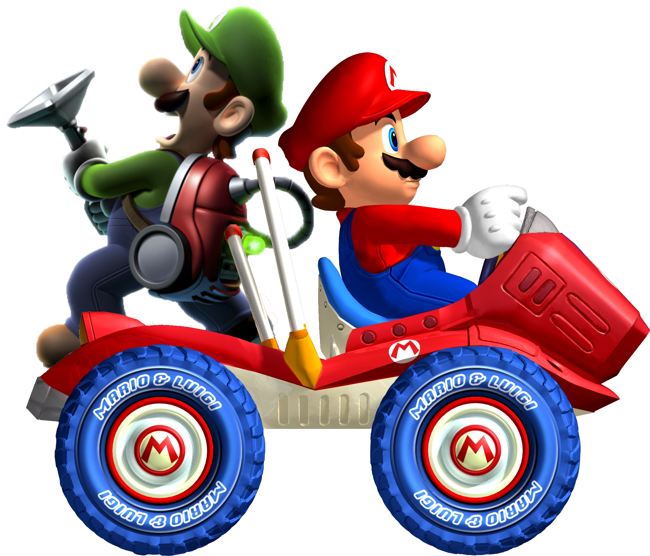 Mario Kart Accelerated - Mario Kart Mario And Luigi (2305x2068), Png Download
