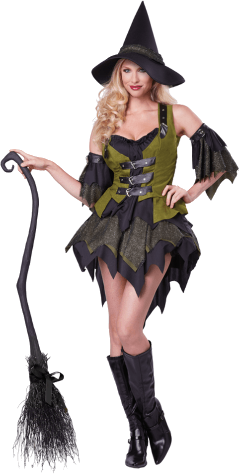 Our Bewitching Babe Costume Is An Enchanting Witch - Adult Witch Costume (600x951), Png Download