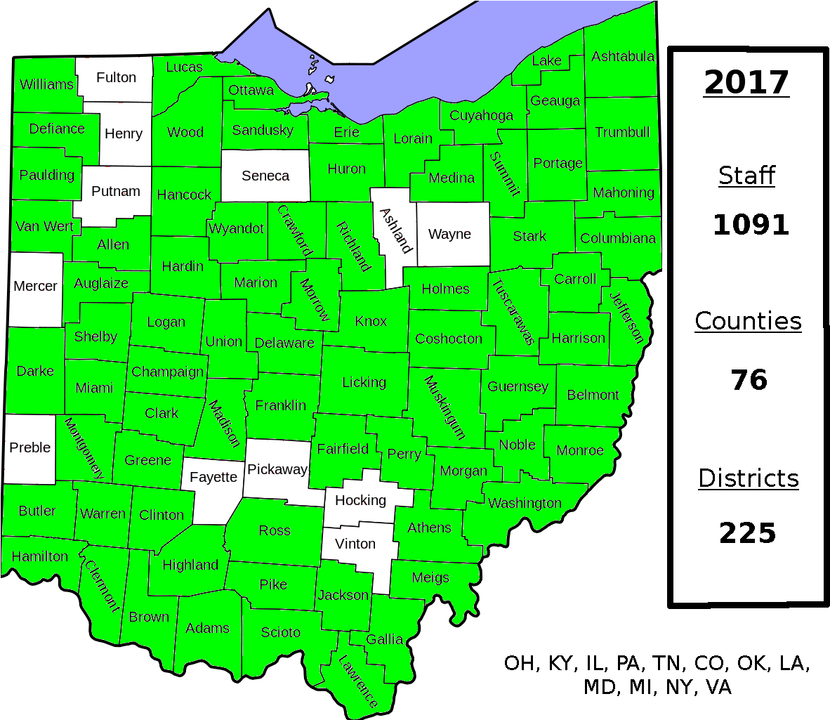 This Includes Teachers And Staff In 76 Of Ohio's 88 - States With Armed Teachers (1200x1024), Png Download