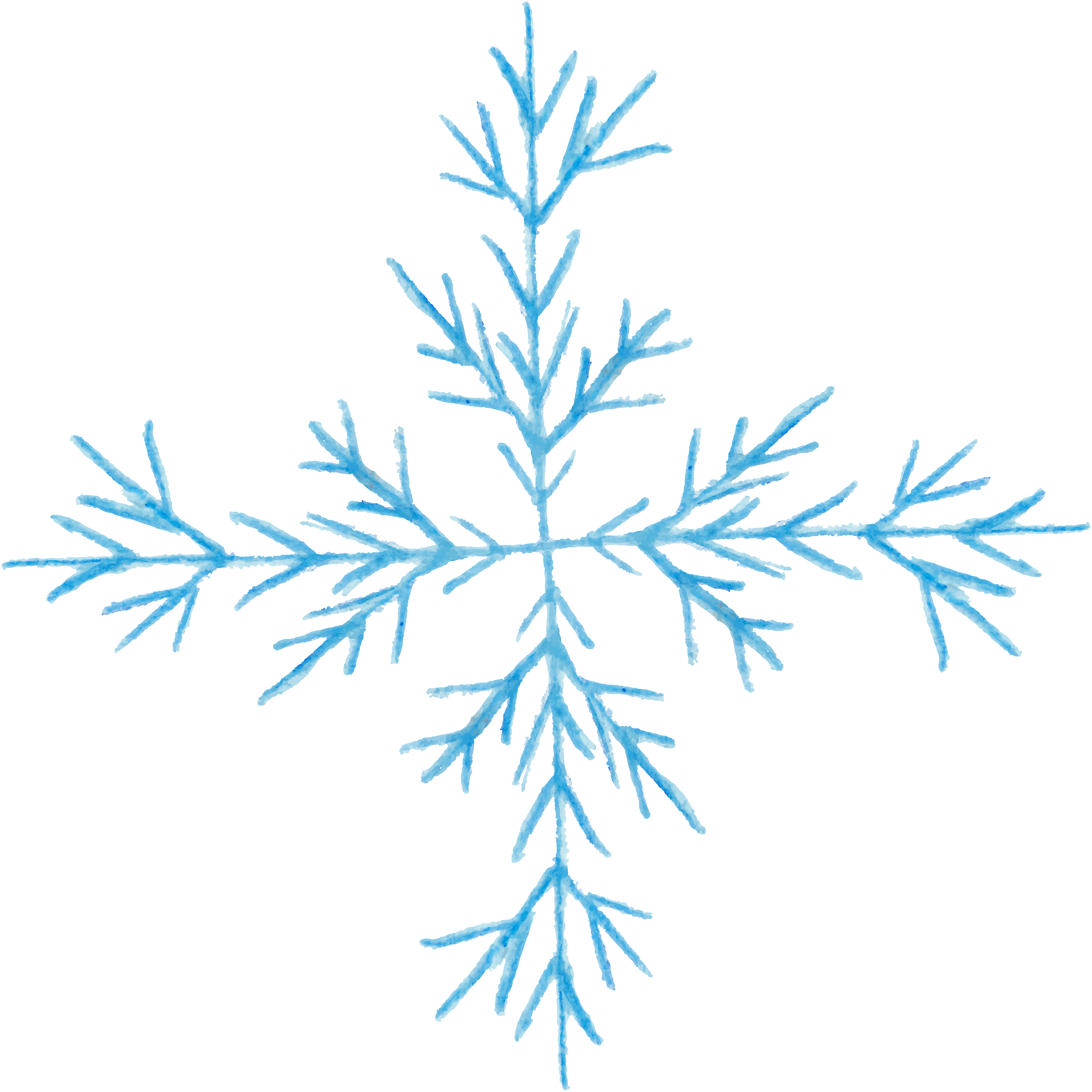 Snowflake Blue Clip Art - Snow (2952x2952), Png Download