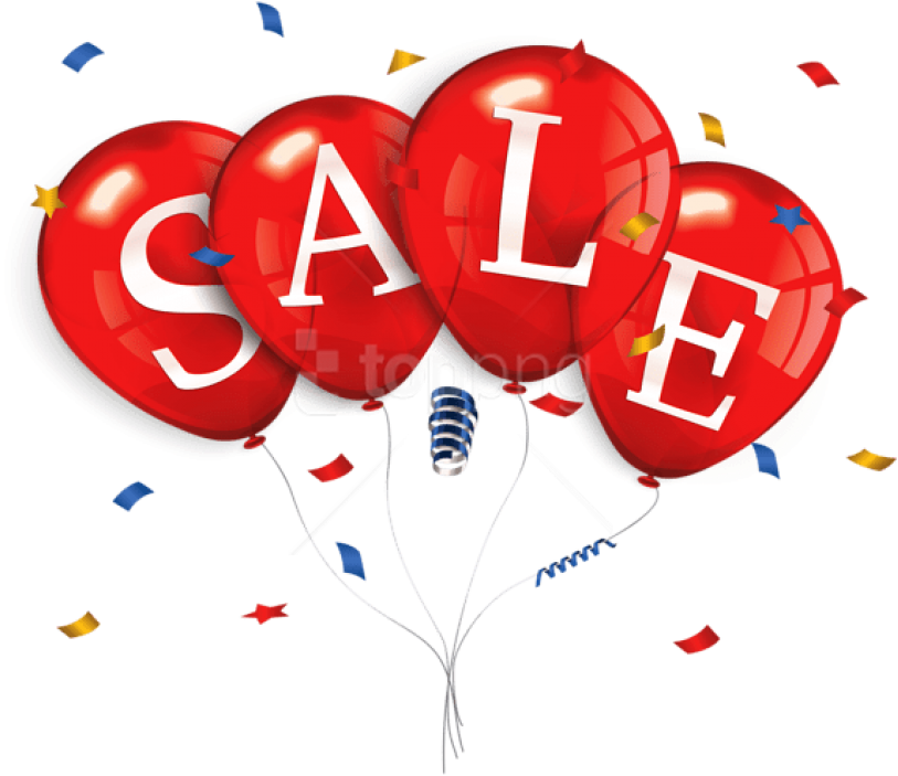 Free Png Sale Balloons Png Images Transparent - Transparent Background Sale Balloons Png (850x739), Png Download