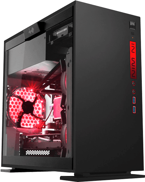 Amd B350 Mini Gaming Desktop - Win 301 화이트 (700x700), Png Download