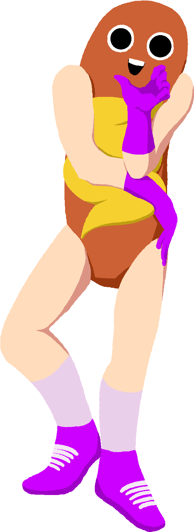 Hotdog Man Doing Jojo Poses Hotdog Man Doesn't Have - Hawt Dawg Man Gif (1000x1900), Png Download