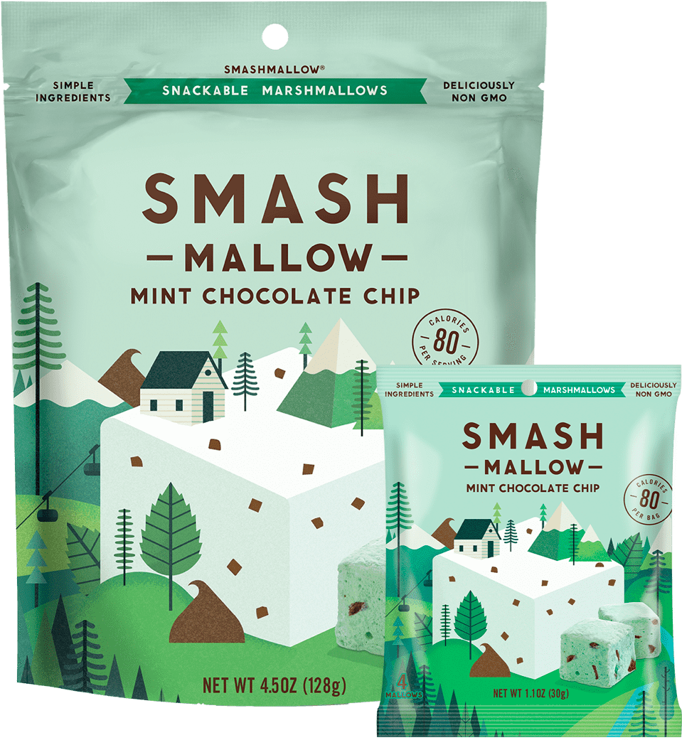 Smashmallow Mint Chocolate Chip Marshmallow - Smash Mallow (1129x1125), Png Download