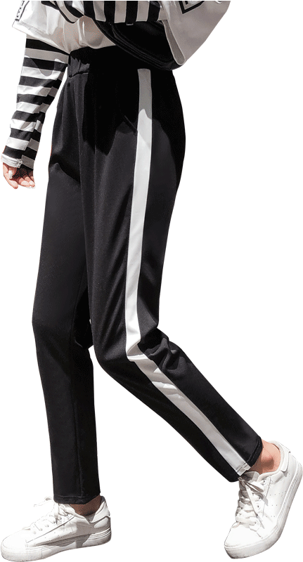 Street Shot Casual Beam Foot Pants Women Summer 2018 - Pocket (800x800), Png Download