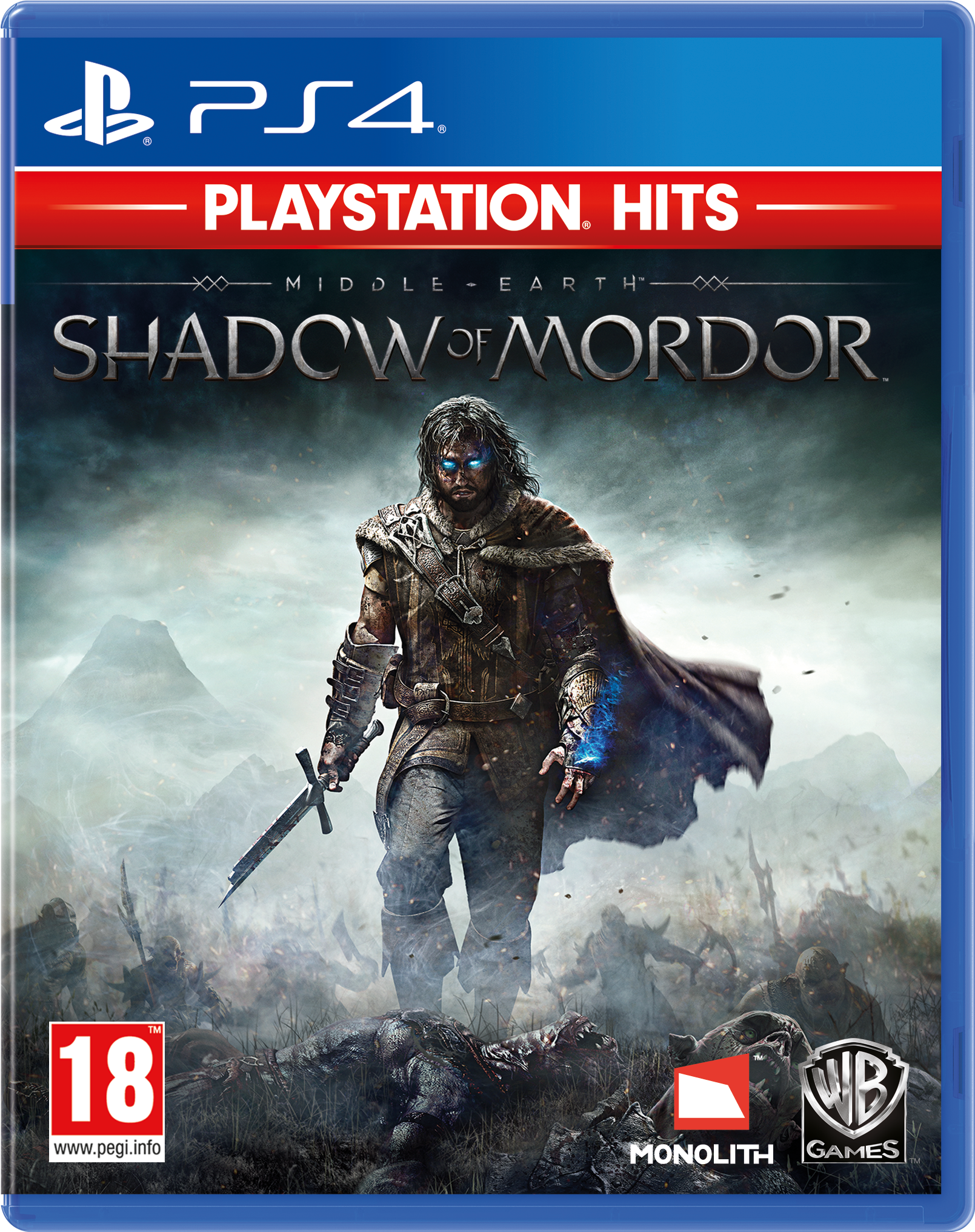 Middle Earth Shadow Of Mordor Ps4 Hits (1875x2227), Png Download