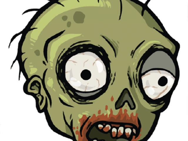 Zombie Clipart Undead - Zombie Face Cartoon Transparent (640x480), Png Download