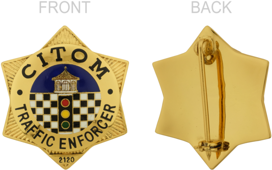 Cebu City Traffic Operations Management Badge Gold - Emblem (600x600), Png Download