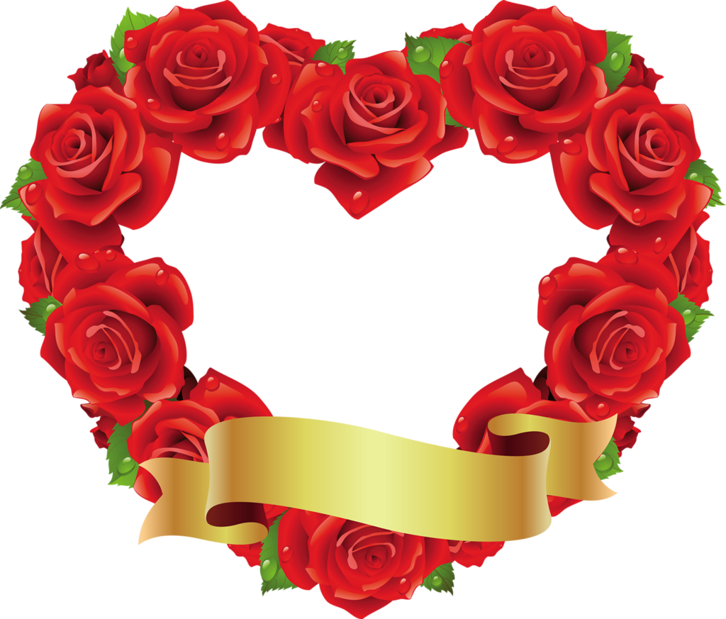 Heart Rose Png Background Image - Png Heart Rose (1024x873), Png Download