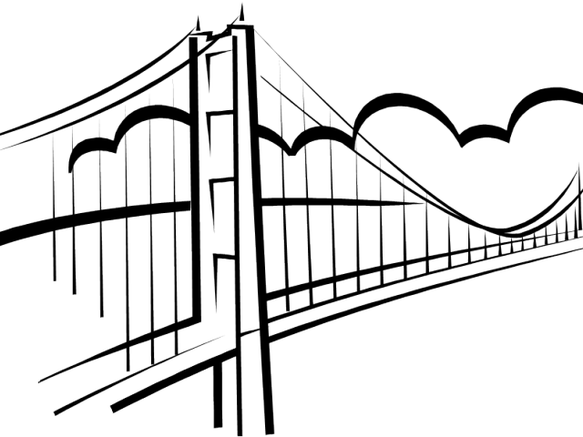 Golden Gate Clipart Mackinac Bridge - Golden Gate Bridge Png Clipart (640x480), Png Download