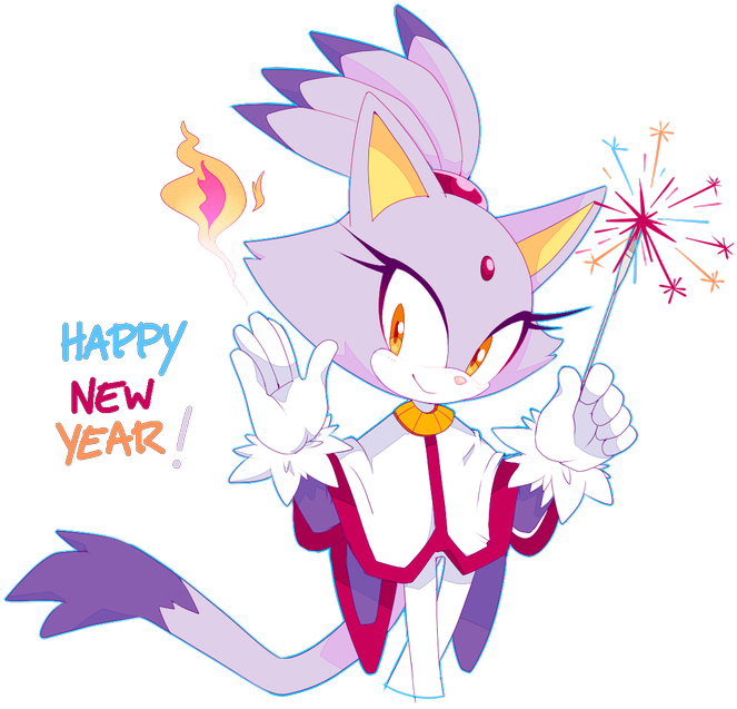 Happy New Year Sonic (680x660), Png Download