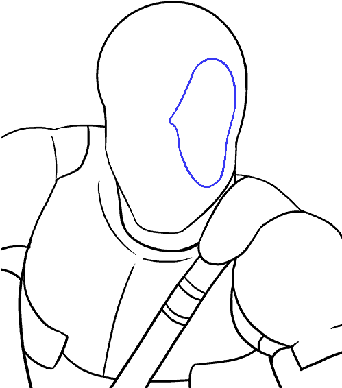 How To Draw Deadpool Face Step By Step (678x600), Png Download