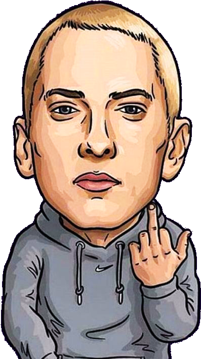 Book 1 Book - Eminem Cartoon (736x732), Png Download