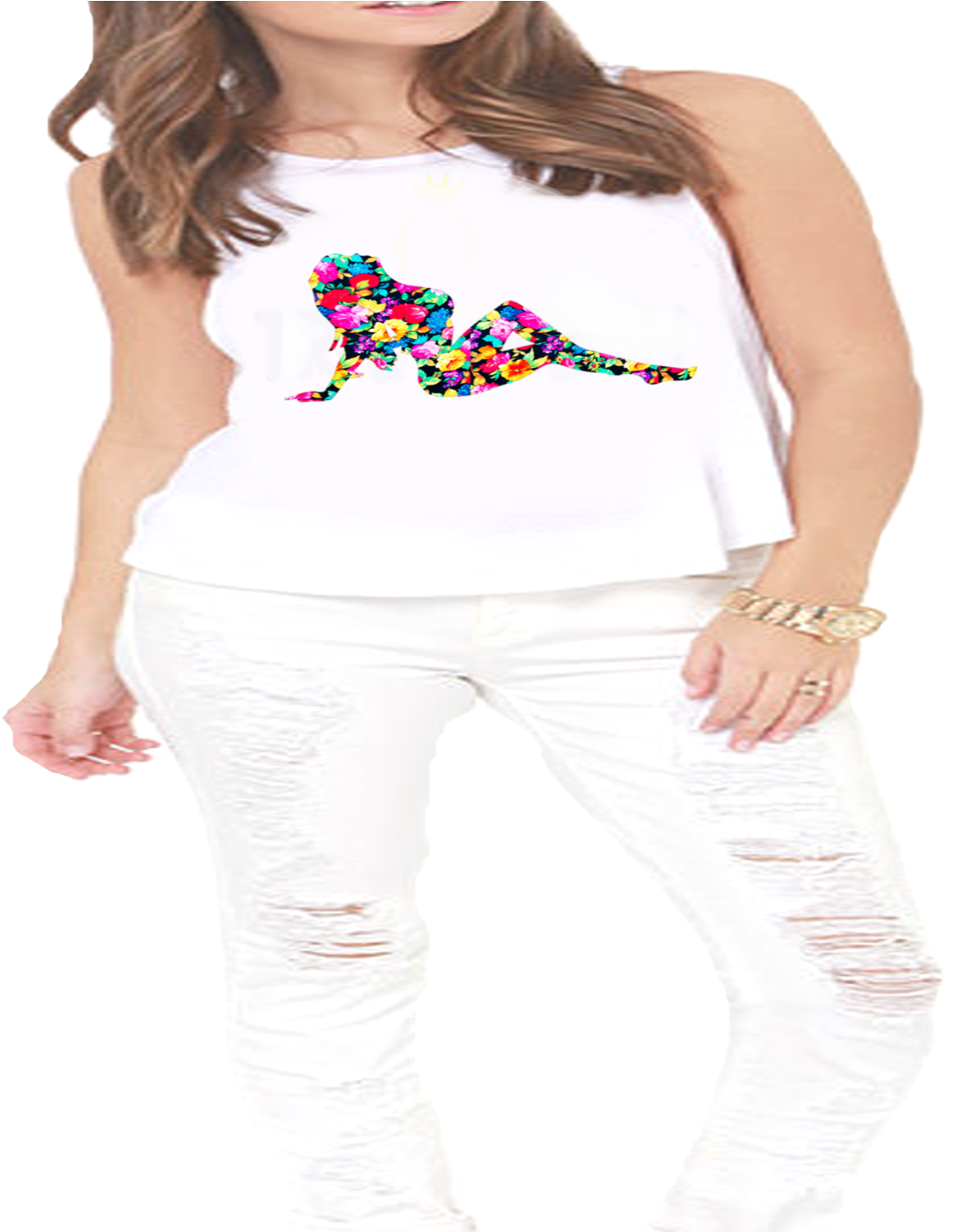 Floral Flower Silhouette Sexy Lady Ladies And 50 Similar - Girl (1600x1453), Png Download