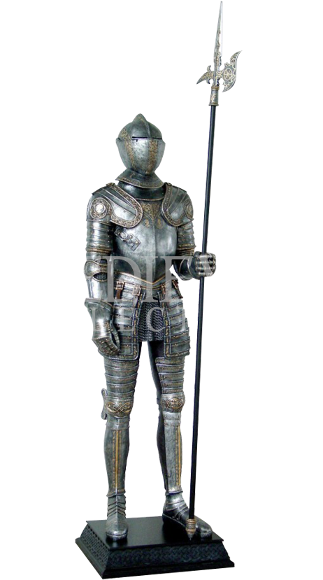 Burnished Knight's Suit Of Armor Statue - Statue (850x850), Png Download