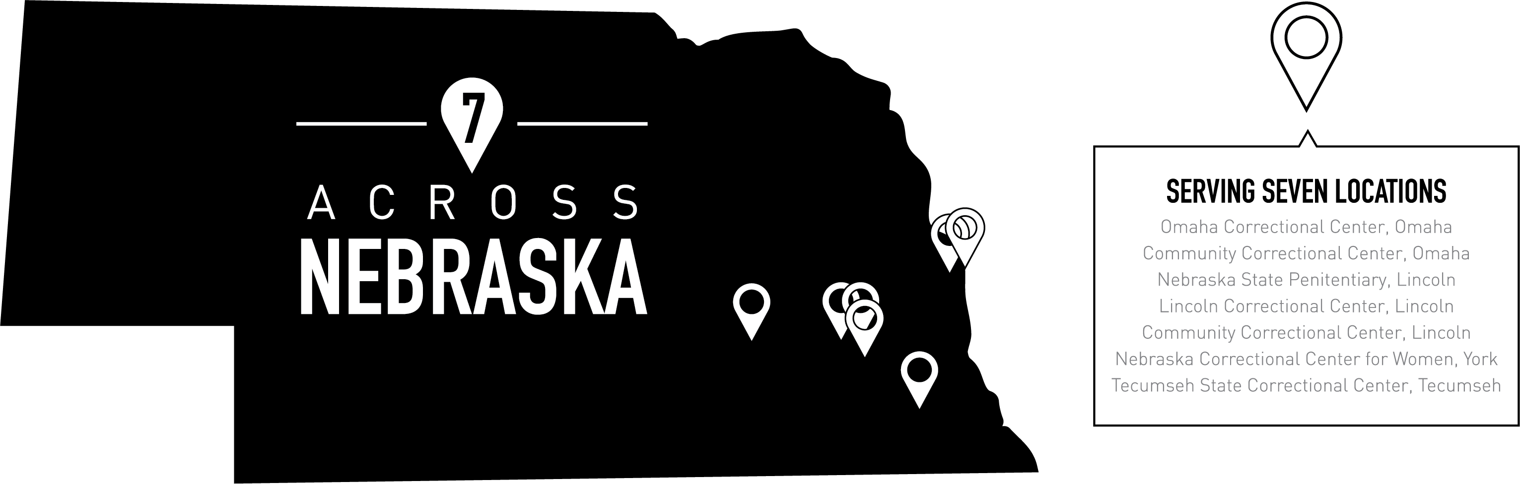 Rise Continues Serving In 7 Nebraska Prisons Without - Illustration (3062x976), Png Download