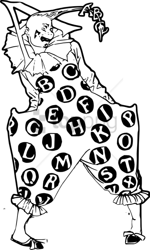 Free Png Download Creepy Alphabet Clown Png Images - Clown Creepy Drawings (480x803), Png Download