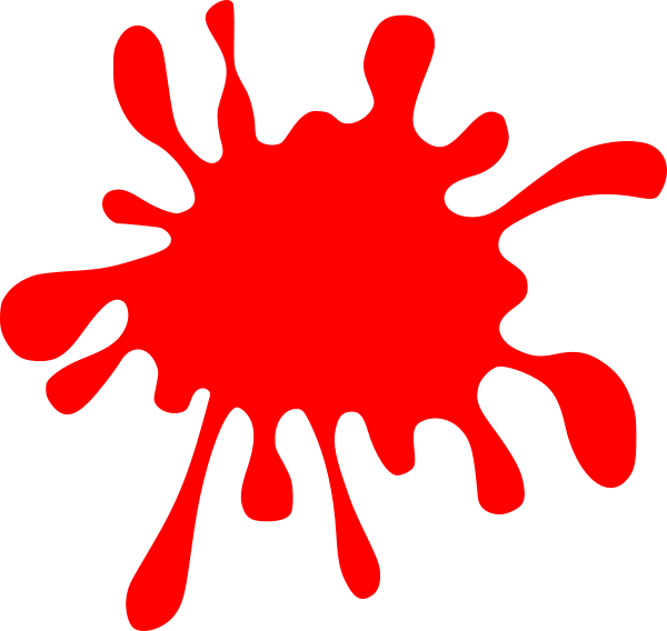 Splatter Clipart Red Splatter Clip Art At Clker Vector - Blood Clipart (600x568), Png Download