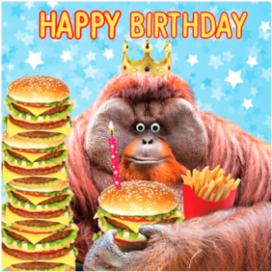Birthday Funky Quirky Unusual Modern Cool Card Cards - Greeting Card (560x600), Png Download