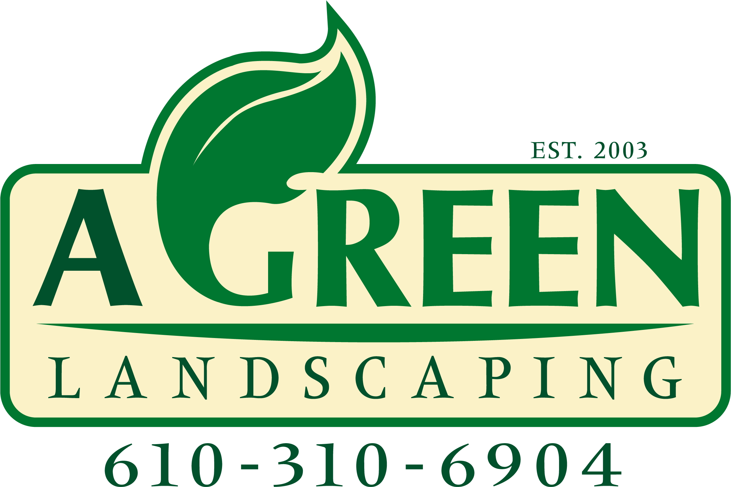 A Green Landscaping Logo - Calligraphy (2592x2010), Png Download