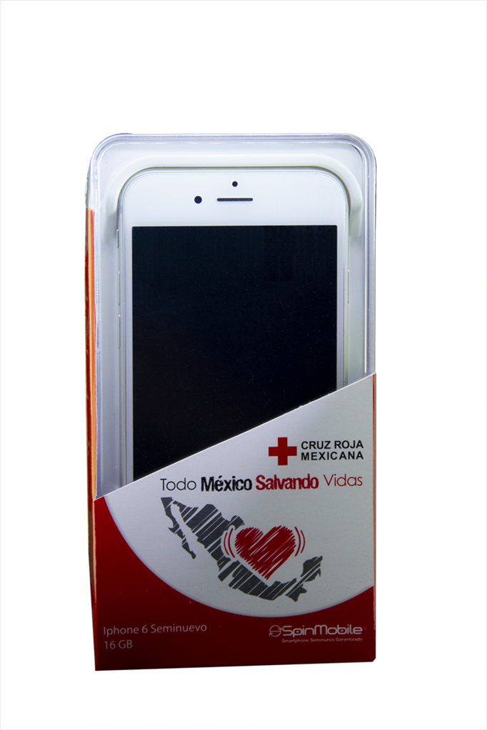 Iphone 6 Seminuevo 16 Gb Plata Cruz Roja - Iphone (682x1023), Png Download