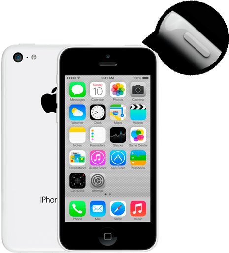 Iphone5c Power Volume Button Repair - Iphone 5c (600x600), Png Download